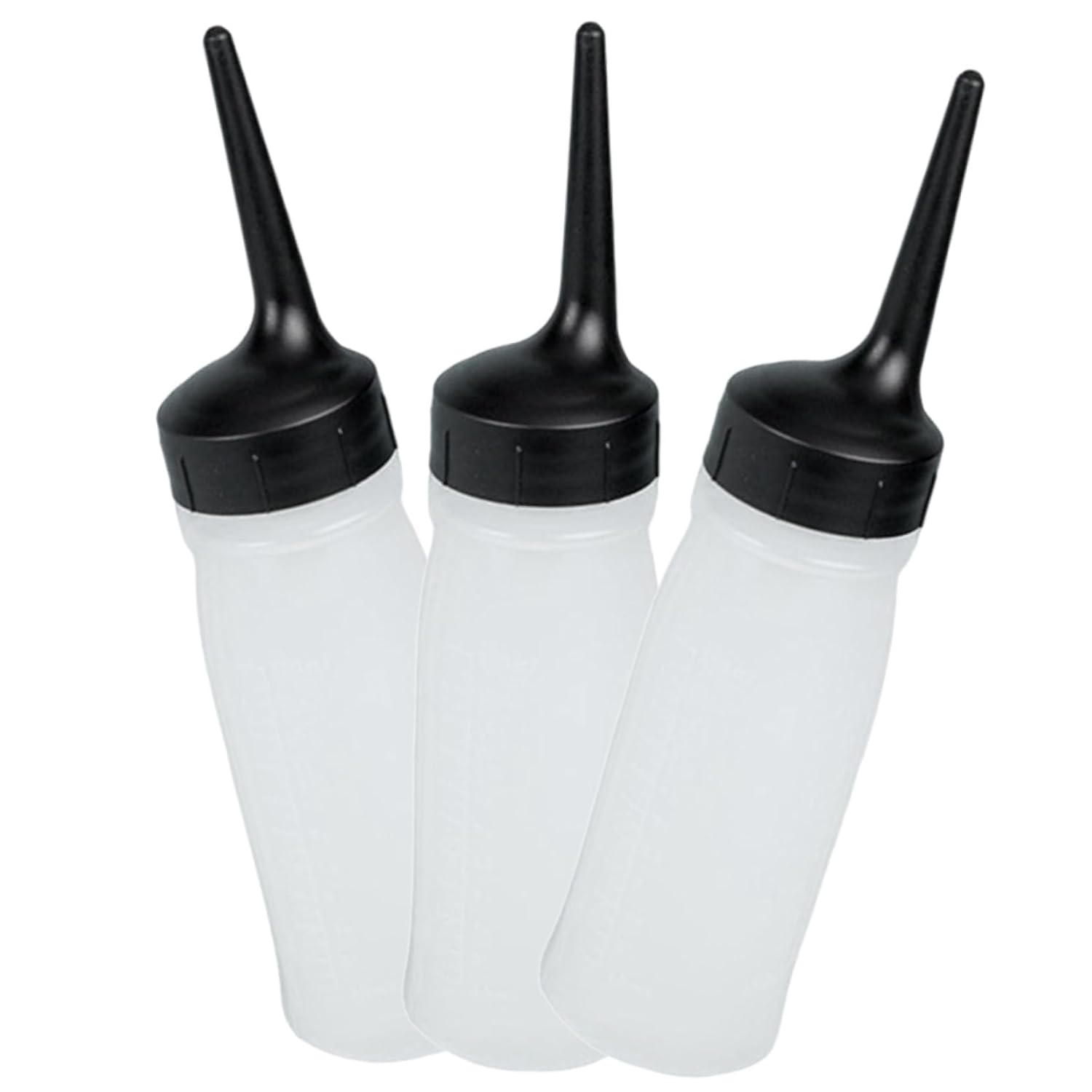 Mikinona 3pcs Salon Bottle Hair Dye Containers Empty Refillable Applicator Bottles for Hair Dye Graduated Scale