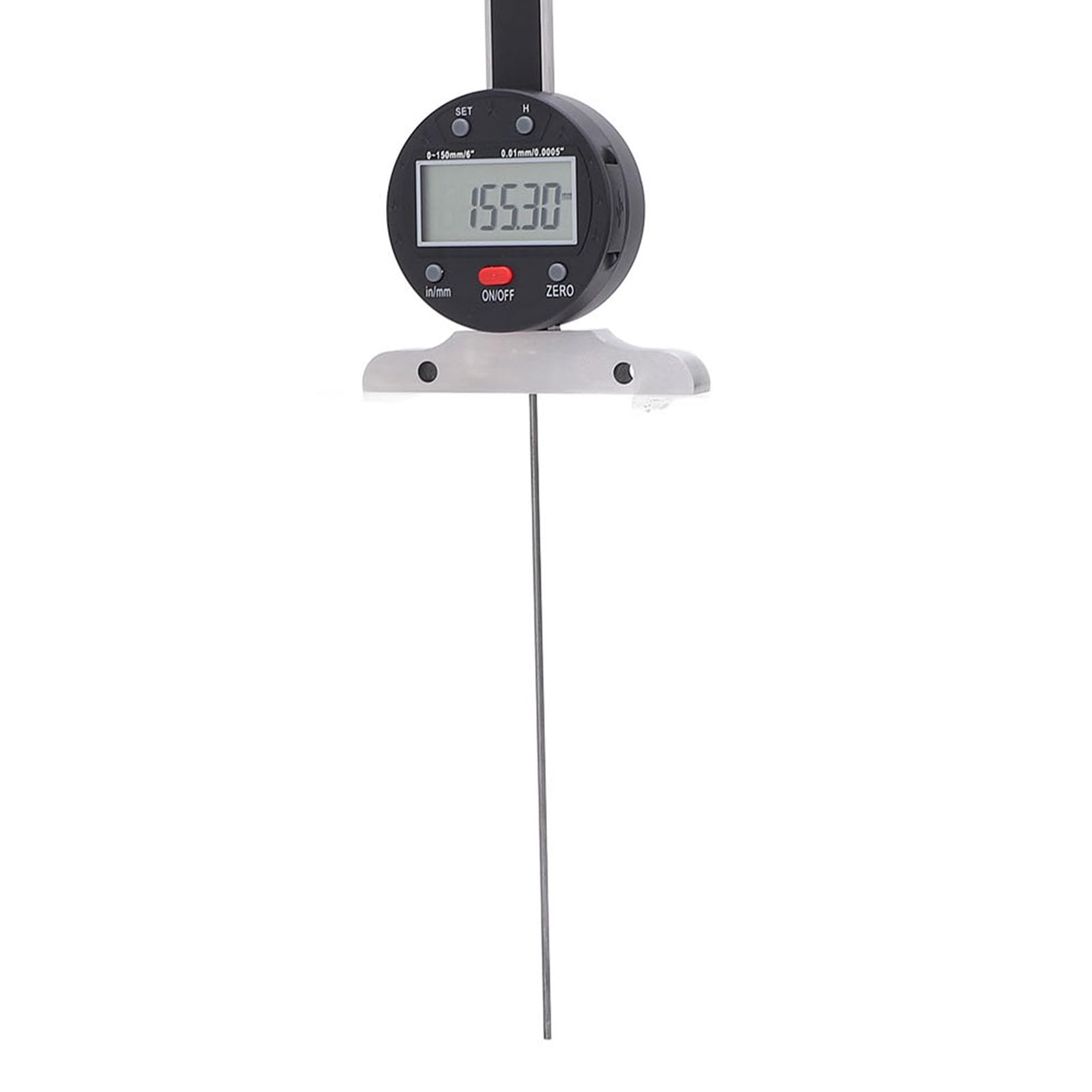 Medidor de Profundidad Digital, Micrómetro Electrónico de Profundidad de Precisión de 0-150 Mm 0,01 Mm, Instrumento de Medición con Transferencia de Datos USB y Pantalla LCD para Uso en