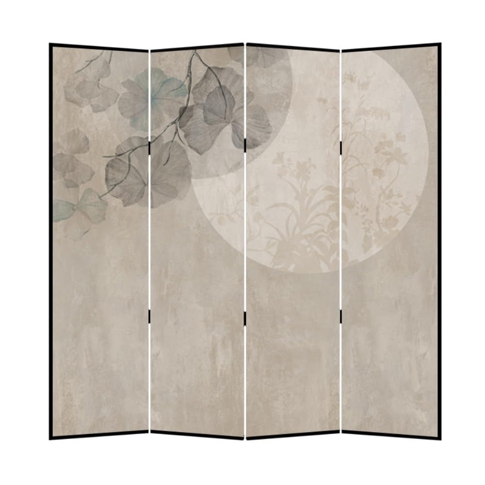 Privacy Screen Chinese Zen Screen Partition, Simple Entrance Decoration, Movable Folding Living Room Bedroom Shielding Room Divider