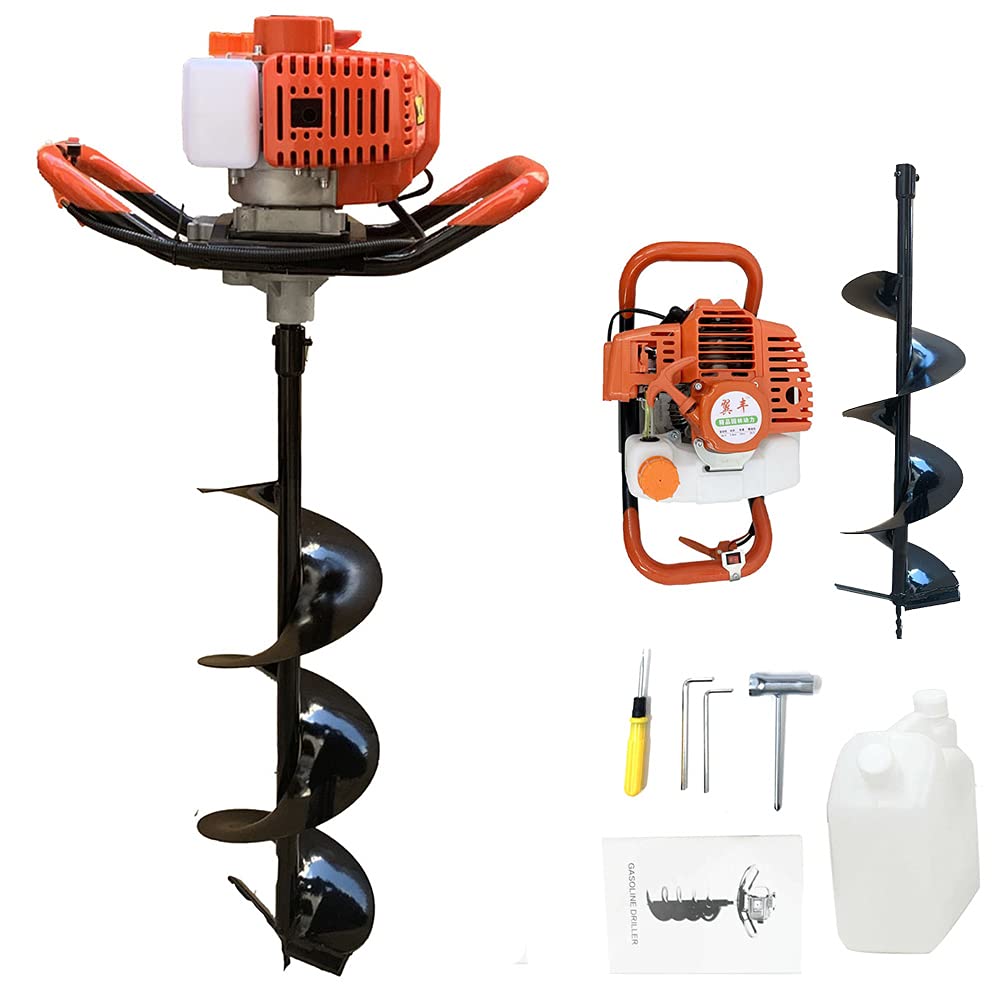 Buy TABODD 1400W 2 Stroke Gasoline Post Hole Digger with 8" Drill Bit