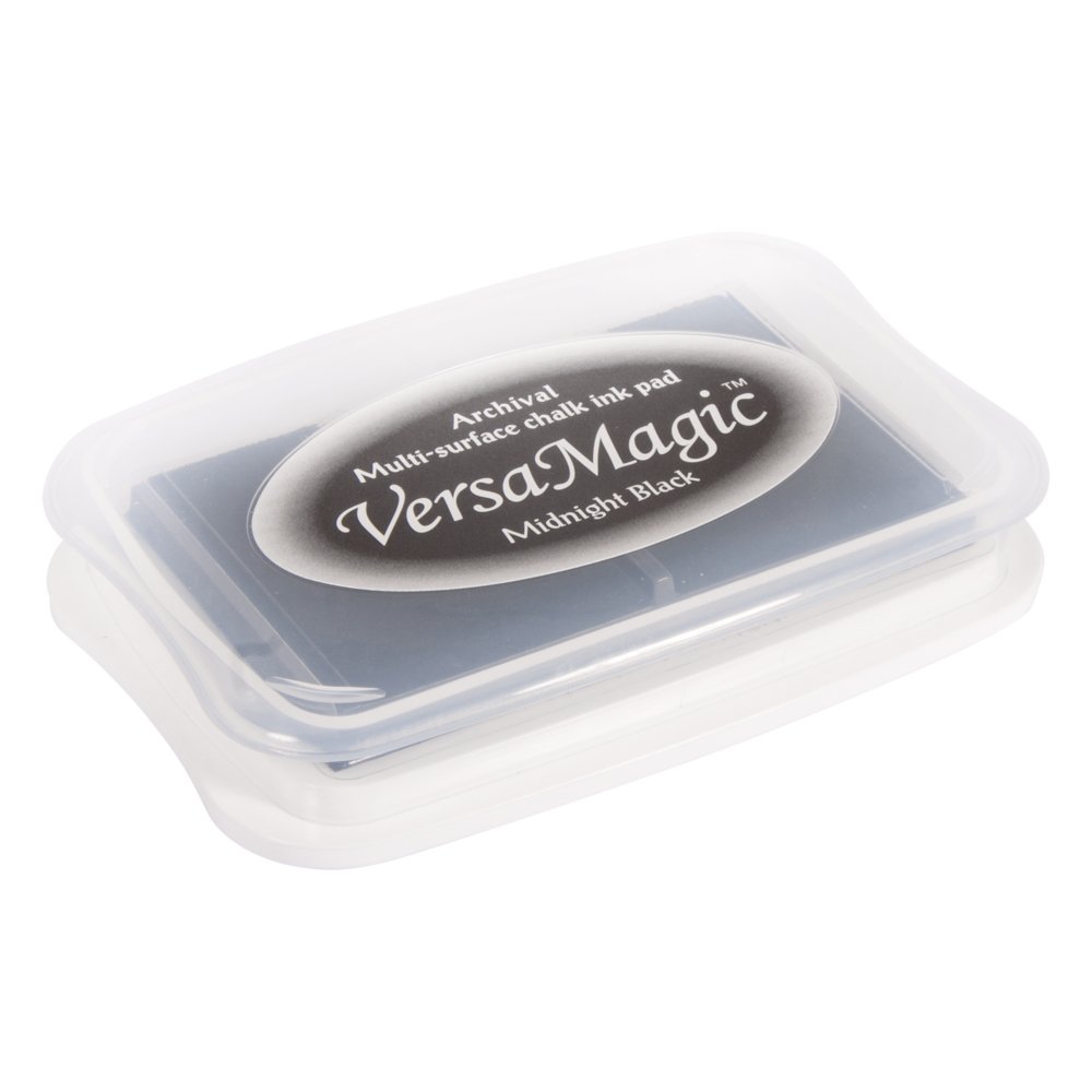 Rayher Versa Magic Chalk Stamp Pad for Papercrafts, Card Making and Scrapbooking, Pigment Ink Pad for Crafting, black, 9.9x6.8x1.9cm, 29117576