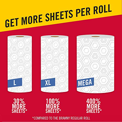 Image of Brawny Pick-A-Size Paper Towels, 1 Mega Roll = 4 Regular Rolls