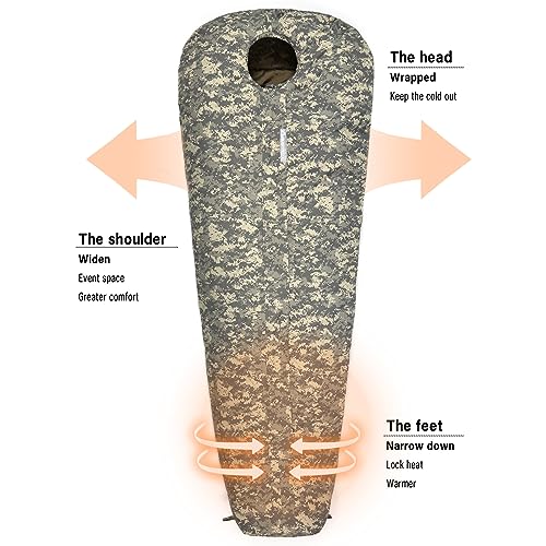 Image of MT Military Army Force Defence 4 & Tropen Patrol Mummy Sleeping Bags with Bivy Cover Compression Sack, Modular Sleeping System 2.0 for Cold Weather,
