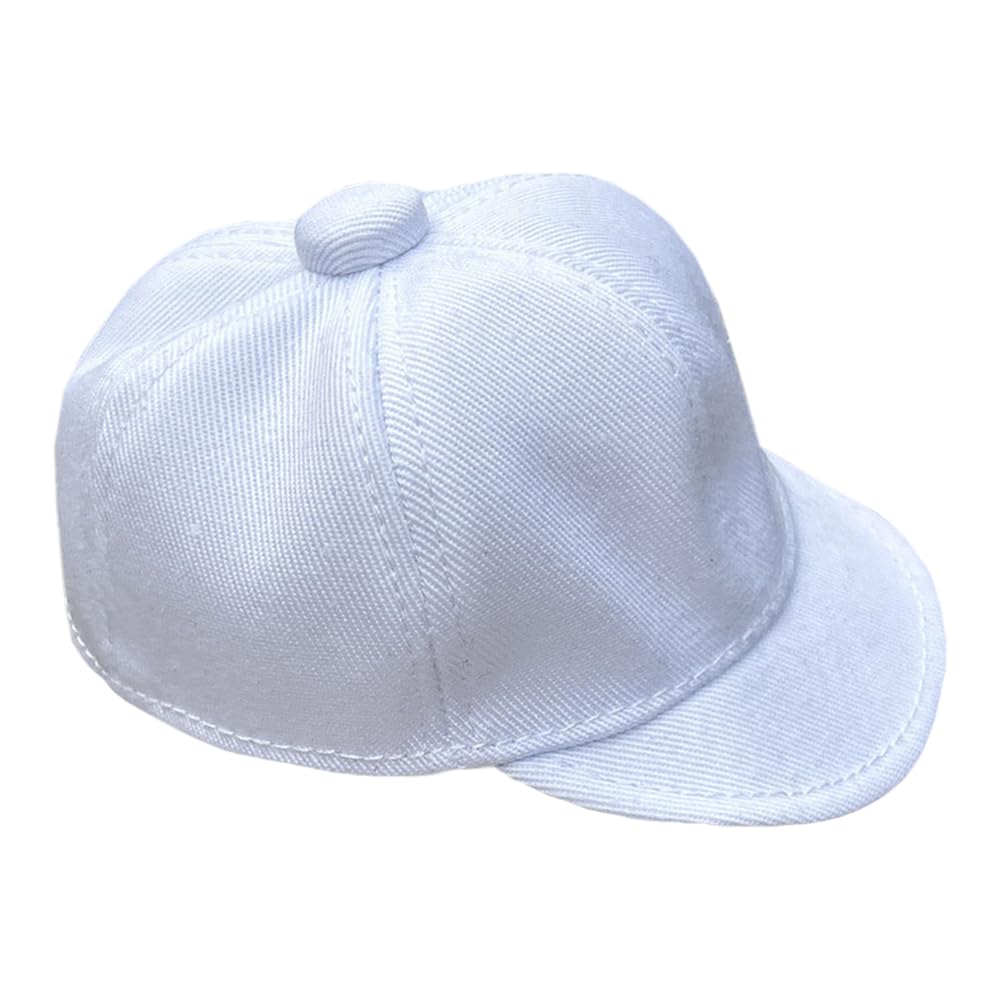 niannyyhouse Plush Doll Baseball Cap Clothes, for 10cm-15cm Plush Dolls, Dress Up Accessory (White)