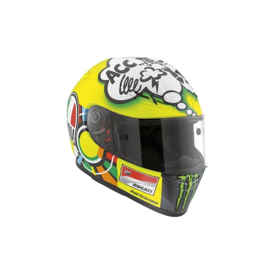 Valentino Rossi Casco Replica Miniatura 1:5 Mini Casco – VR46 MotoGP_GP Misano 2011, Unisex
