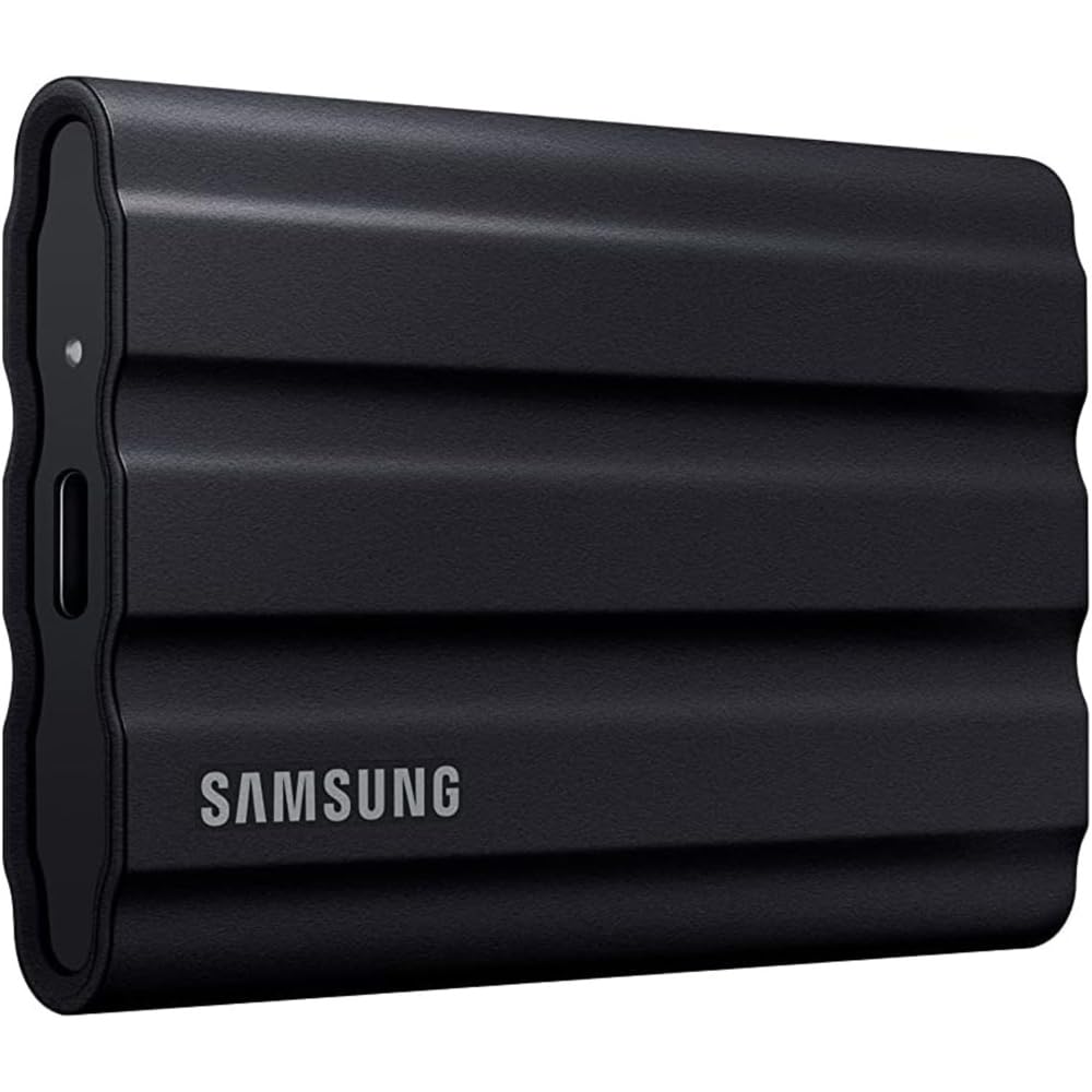 Samsung MU-PE4T0S/AM T7 4TB Shield Portable SSD, USB 3.2, Black Bundle with Hard Shell Case & Converter Adapter Type C Adapter, Type-C USB C Female to USB2.0 USB 2.0 A Male