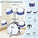 Kids Drum Set for Toddlers 1-3, Upgraded Light Up 5-Piece Jazz Drum Kit with Stool, Bass Pedal & Cymbal, Musical Instrument Percussion Beginner Toy Gift for Boys Girls Ages 3-5 5-7