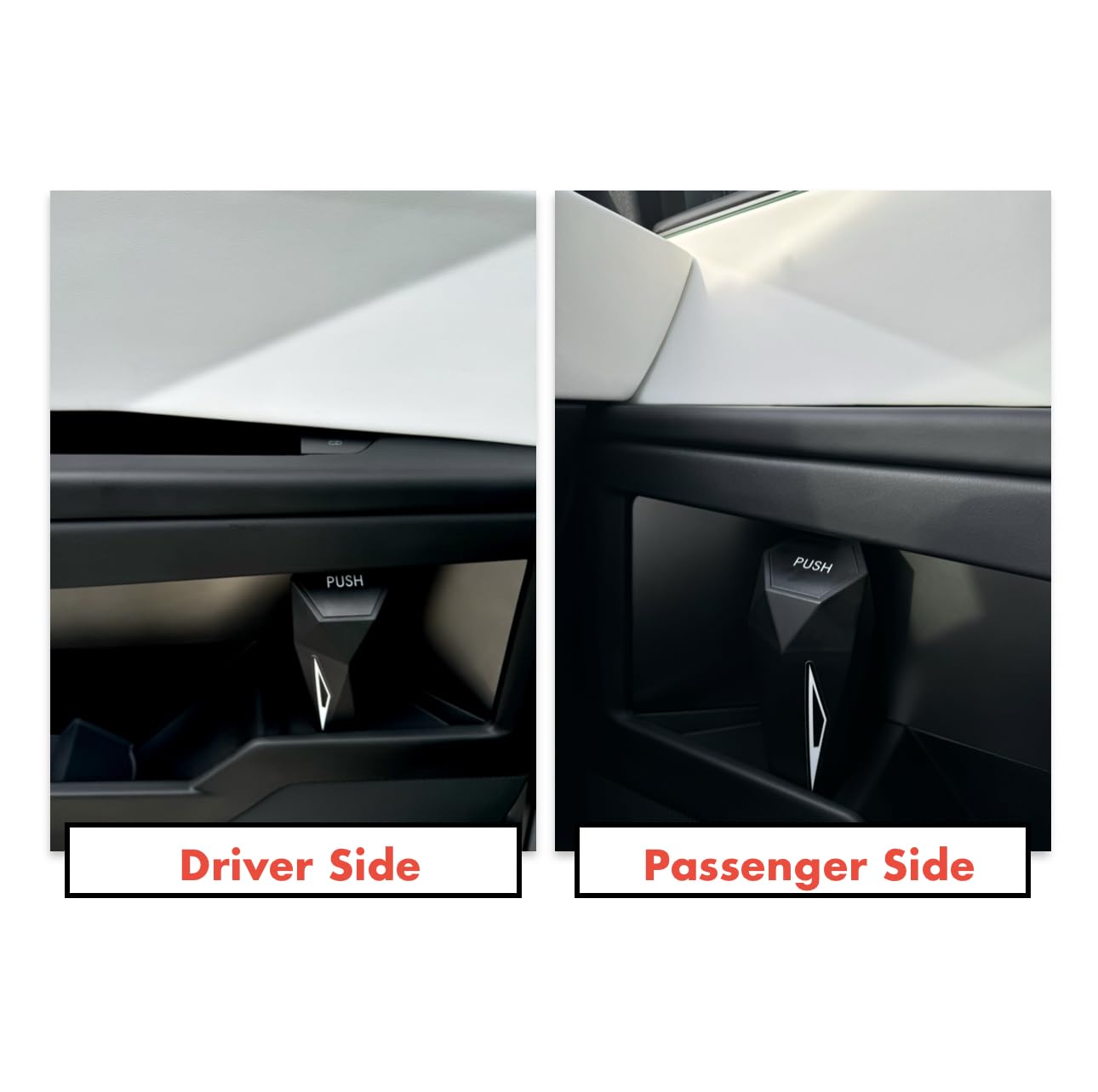 Magnetic Mount Trash Bins (2 Pack) for Tesla Cybertruck (Matte Black)