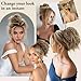 AISI BEAUTY 2PCS Messy Bun Hair Pieces Tousled Updo Hair Buns Extensions Wavy Curly Scrunchies Synthetic Chignon Hairpieces for Women(12T24)