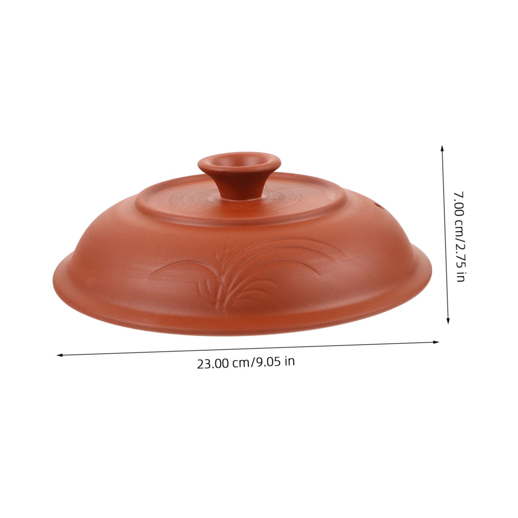 Sosoport Coperchio con Foro di Ventilazione Facile da Conservare Stili multipli in Ceramica Marrone per Casseruola da 4.5 a 6 Litri Stili multipli per Cucina e Hotel