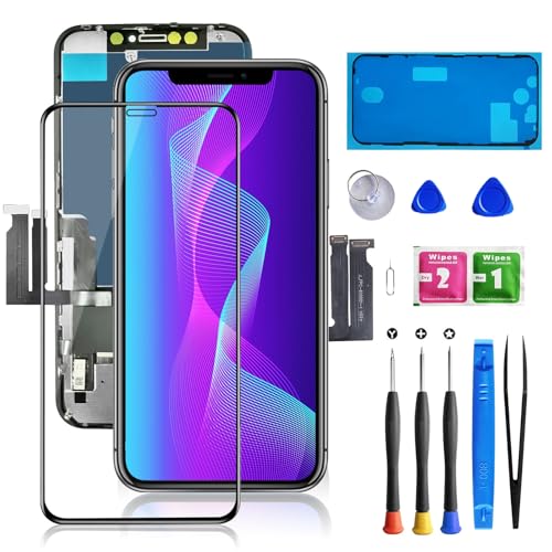 for iPhone XR Screen Replacement 6.1 Bsz4uov 3D Touch LCD Display Digitizer Assembly for A1984 A2105 A2106 A2108 with Waterproof Frame Adhesive Sticker and Full Repair Tools