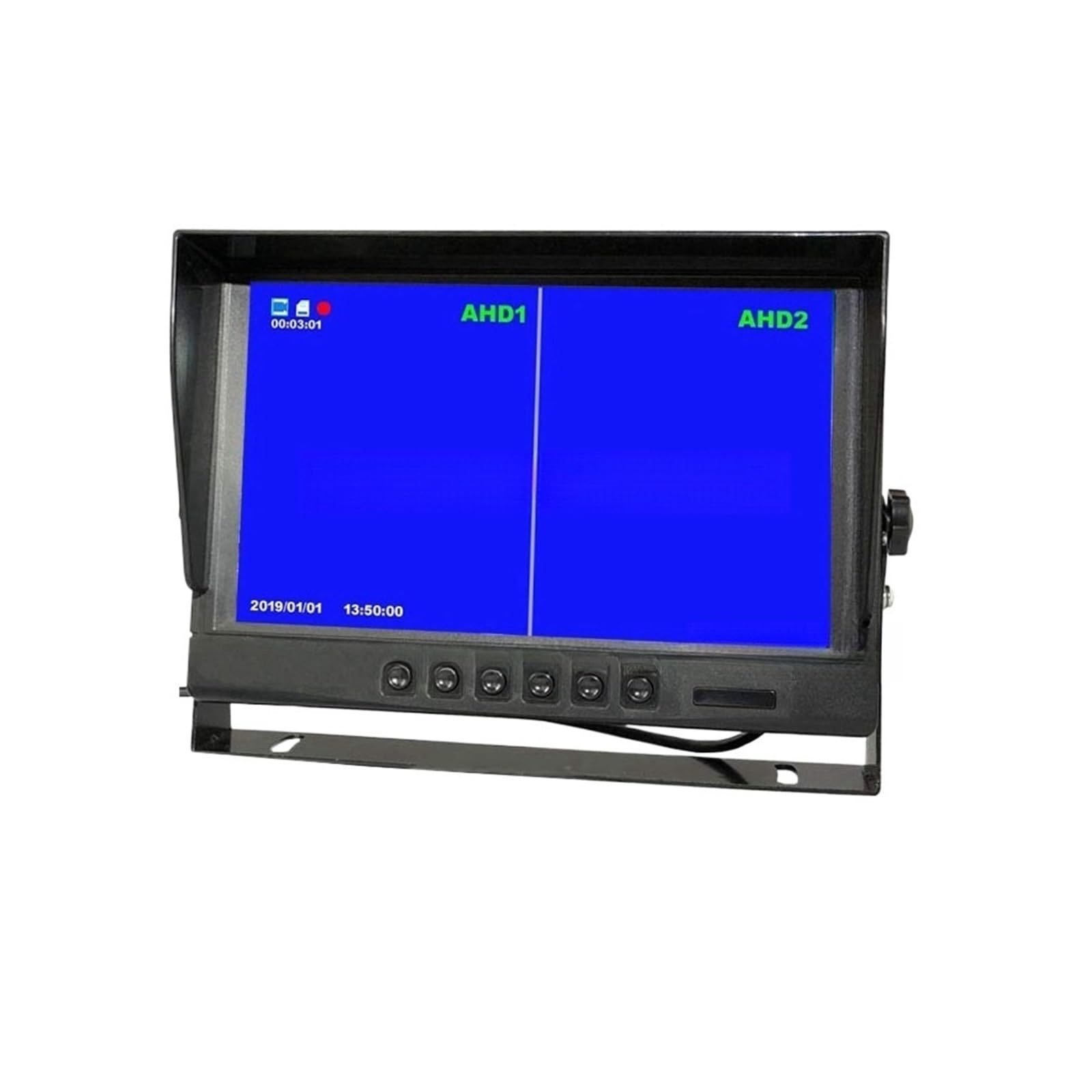 9 "IPS HD SD DVR grabación 2CH Split 4Pin Monitor de visión trasera de coche + 2x1080P AHD cámara de marcha atrás de respaldo for autobús camión impermeable