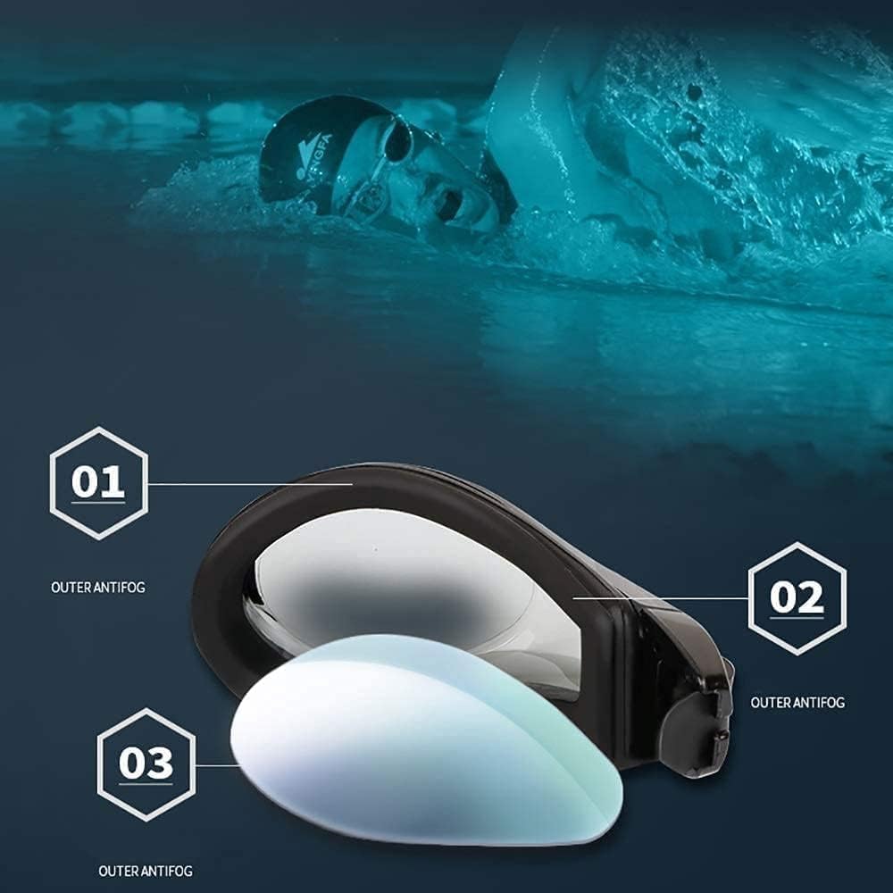 Okulary do Pływania Zwembril met groot frame Siliconen waterdicht anticondens Geen lekkende zwembril Hoogwaardige zwemuitrusting Dla obu płci