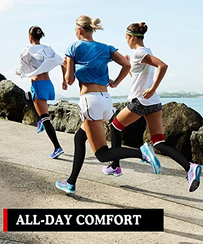 Aoliks Compression Socks for Women & Men 4 Pairs, Best Support for Nurses Running Travel3