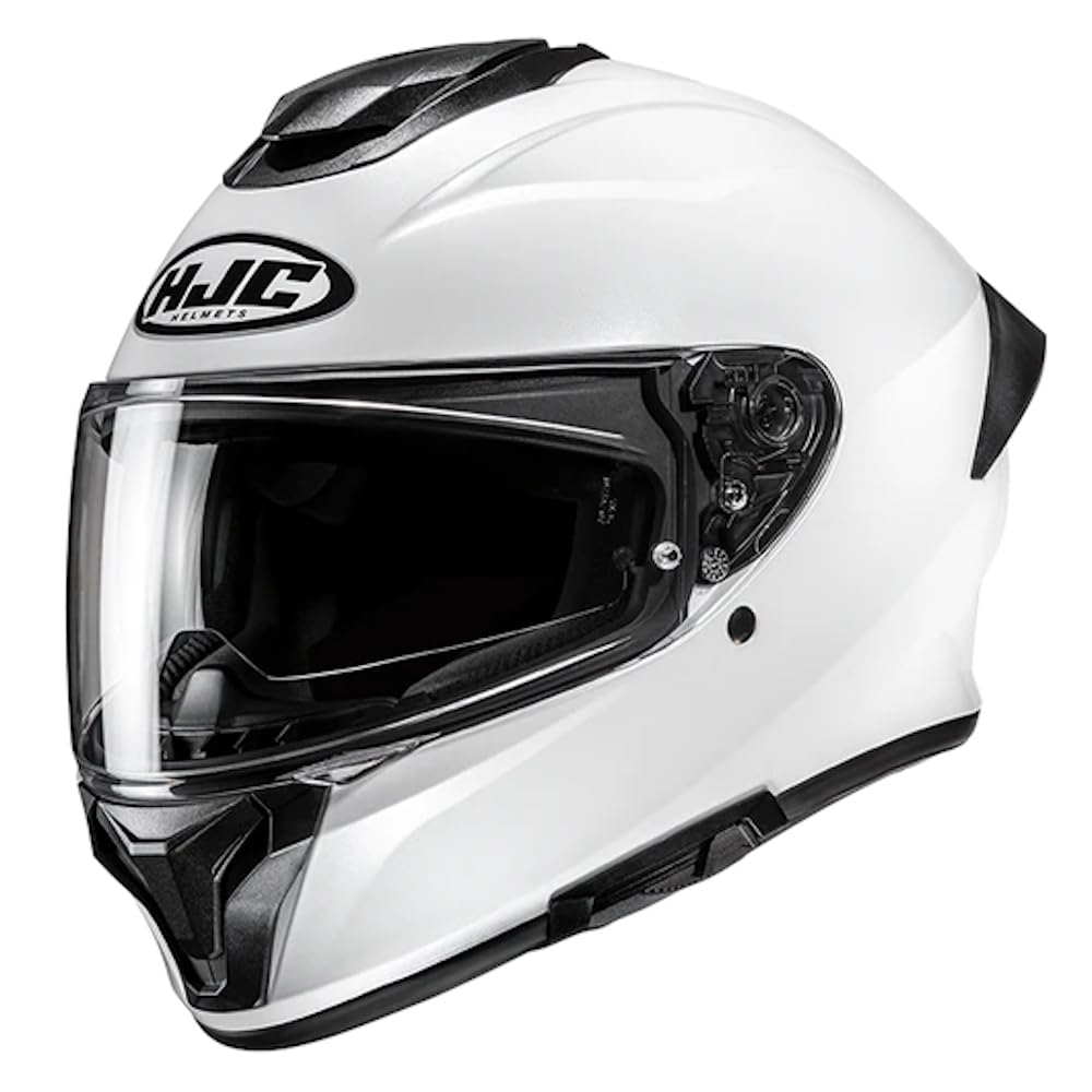 Casco de Moto Integral HJC C71 Designed Solid Blanco con Visor Solar | Unisex Hombre y Mujer Homologado ECE 22.06