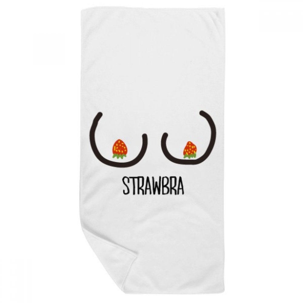 Serviette de bain fraise contre linge rêche gant de toilette 35x70