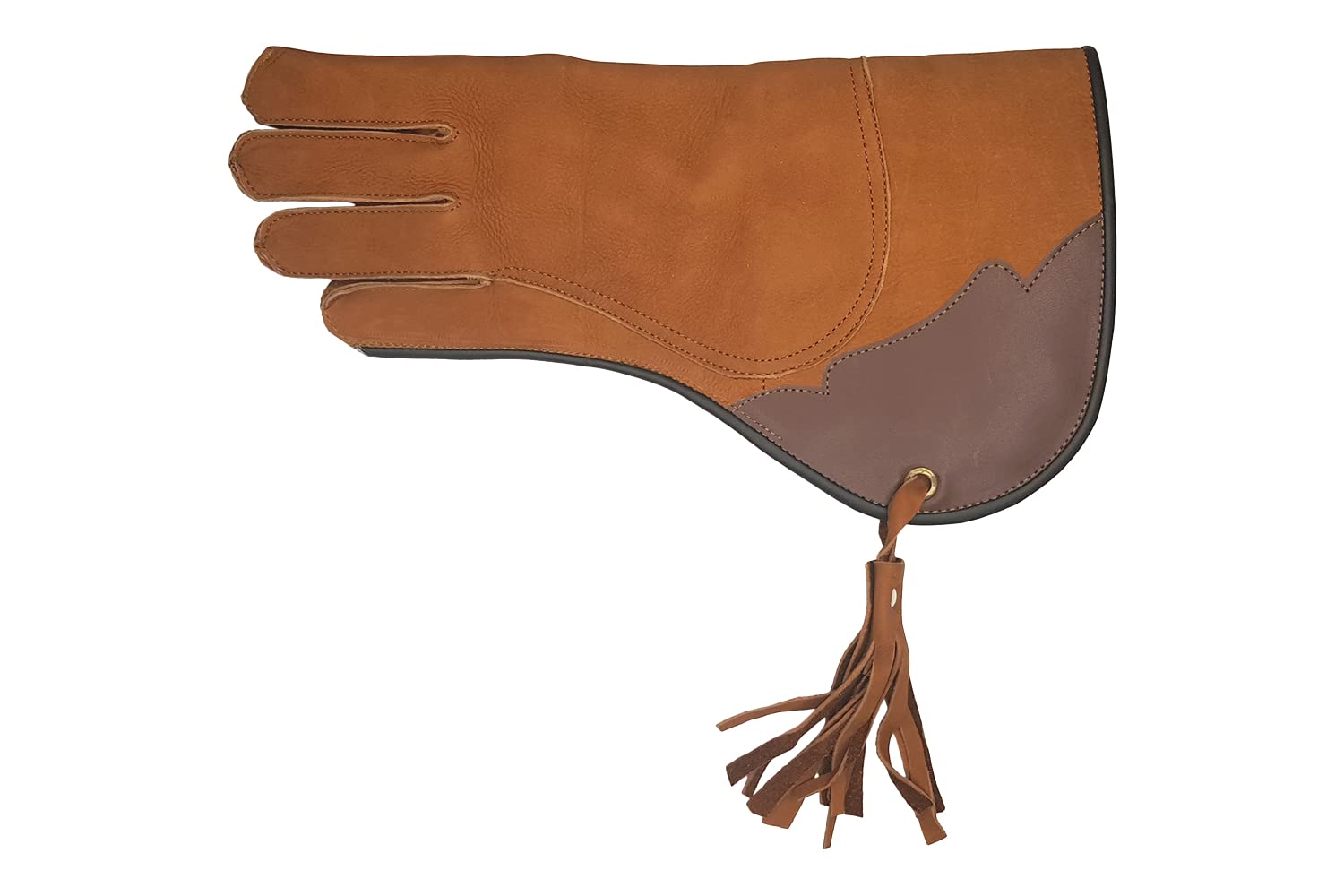 VlaMiTex J51 Gant de Fauconnier en Cuir Noir pour Faucon et Faucon de Proie