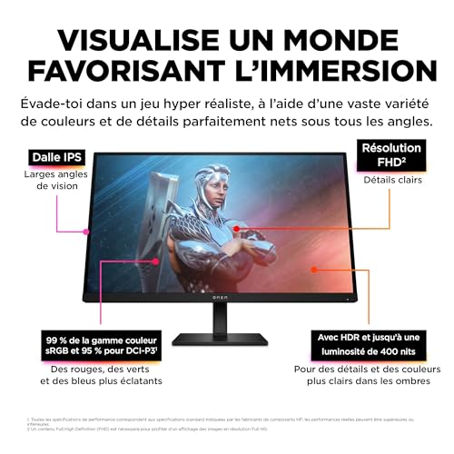 HP OMEN 27 écran gaming 27" FHD IPS 165Hz - photo 4