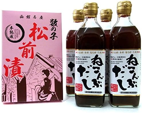 Amazon 函館えさん昆布の会 数の子松前漬け 300g ねこんぶだし 500ml 4本 セット商品 ねこぶだし 根昆布だし 函館えさん昆布の会 さいとう 和風だし 通販