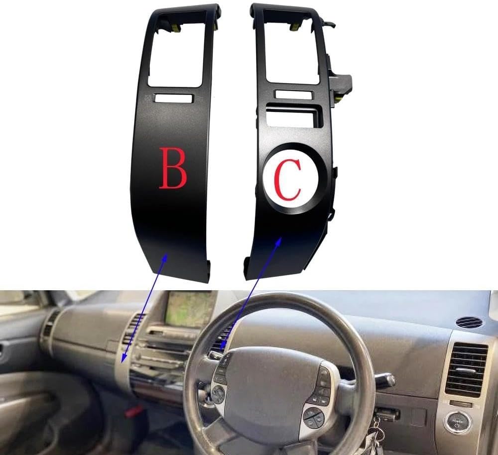 Right-hand Driving Air Conditioner Outlet Panel Cover Dashboard Air Vents Trim Frame For Toyota Prius 2004-2009(ABCD)