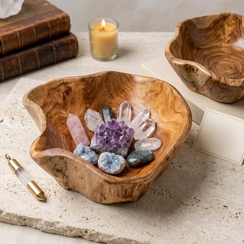 Cuenco decorativo de madera único y artesanal para regalar en inauguraciones de casa 2