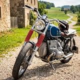 1 Para Mieszki Motocyklowe, Widelec Motocyklowy Mieszki Osłona Widelca Gumowa Osłona Widelca Mieszek Osłona Widelca Amortyzatory Osłona dla CQR ATV Dirt Bike 205x42mm(czerwony)