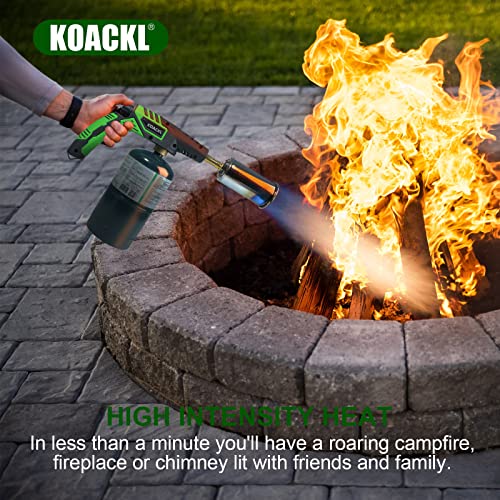 Koackl Powerful Propane Torch Head With Igniter, Campfire Starter, Charcoal Lighter, Culinary Kitchen Grilling For Searing Steak, Creme Brulee(Tank Not Included) #TOP4