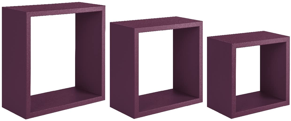Étagère Incubo en MDF violet pour organiser les livres et objets de la chambre