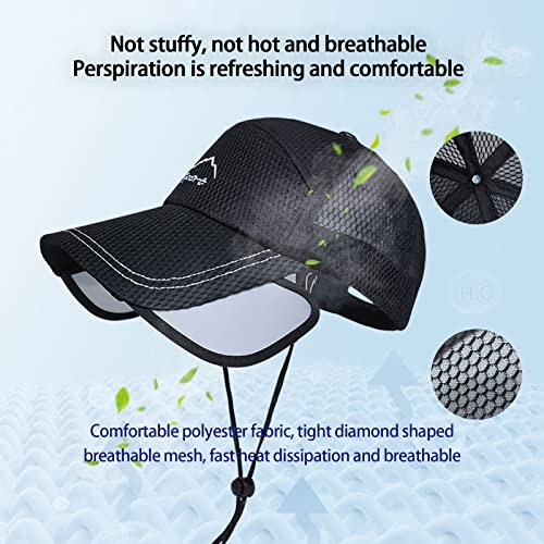 Ruipbote Wide Brim Baseball Cap Mens Women Dad Hatadjustable Trucker Headwear Adjustable Trendy Mesh Hats Unisex (Beige) #TOP6