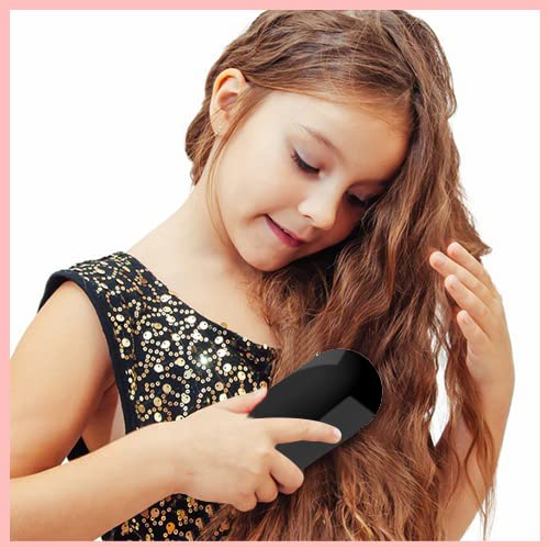 Sindax Mini Ionic Hair Brush Anti-Static Negative Ion Brush Hair Care For Frizzy Hair ,Portable Electric Ionic Hair Brush Scalp Massage Comb For Travel & Outdoor (Black) #TOP6