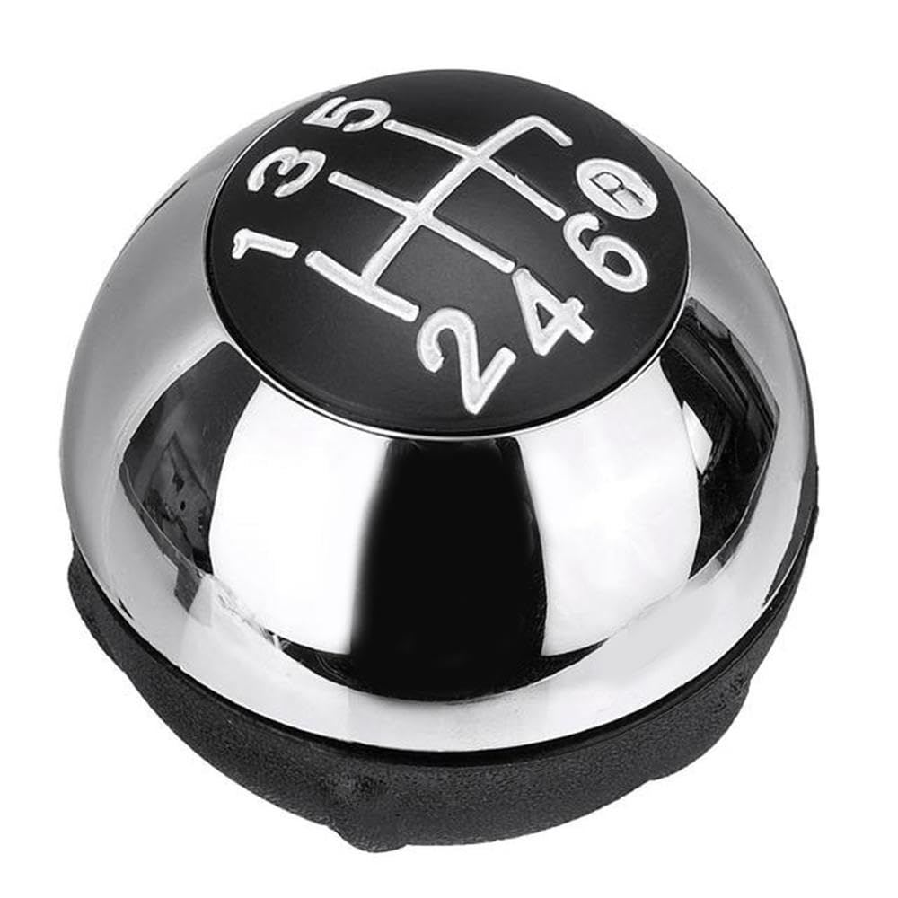 POANBCGY Shift Ball Joint 6 Speed Gear Stick Shift Lever Knob Manual Transmission for Fiat 500 2012-2018 Bright Silver