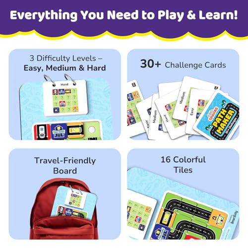 Image of Smartivity Path Maker Brain Puzzle for Kids 4-8 Years Old I Guide Vehicles to Their Destination - 30+ Challenges I Logic & Problem-Solving Puzzle Game for Boys & Girls 4,5,6,7,8 Years