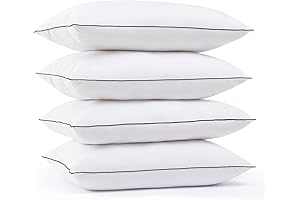Homemate Queen Bed Pillows - Set of 4 Pillows for Side Sleepers