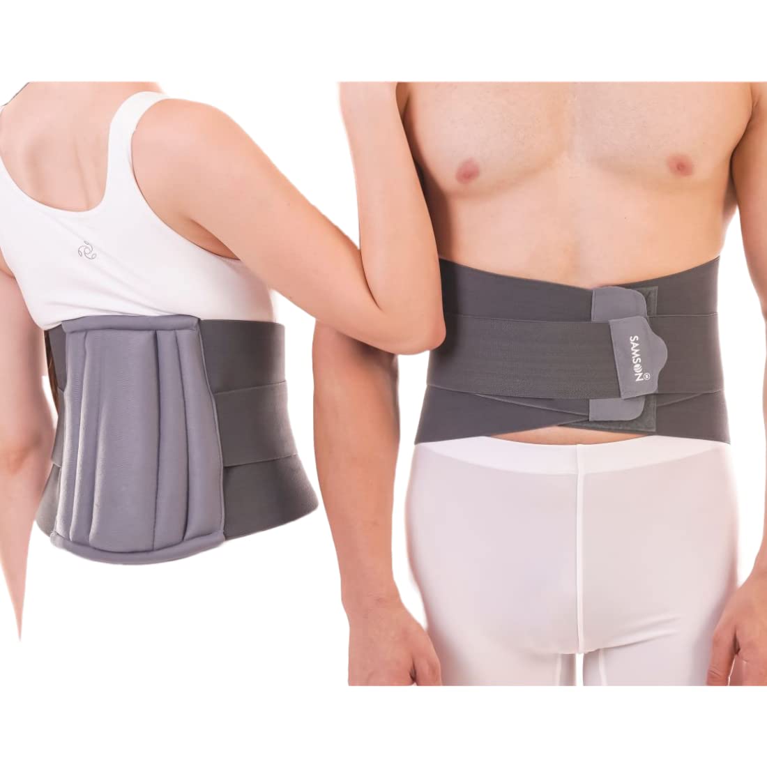 Lumbar Support Sacral Belt with Double Support | Support Belt for Back Pain Relief | LS Belt With Adjustable Strap | Ideal for both Women and Men. (XL)