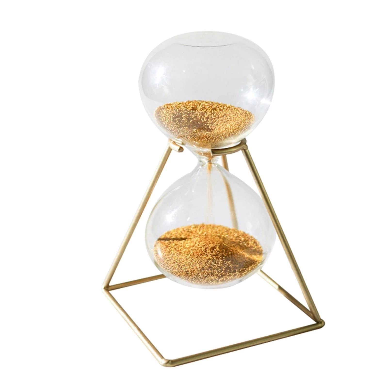 Mokeshn Girls Gold Hourglass Creative En Hourglass Ornament Time Management Tool With Rack Artwork Art Bedroom Living Room Decor Hourglasses