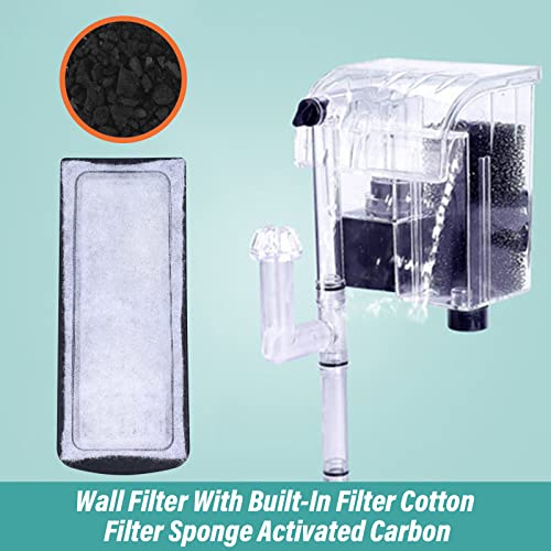 Aquarium Filter Cotton Replacement,6Pcs Aquarium Hang On Filter Cotton, Wall?Mounted Filter Accessory Cartridge Carbon Supplies For Fish Tanks, Fish Filter Aquarium 10 Gallon Cartridge Tank Filte #TOP5
