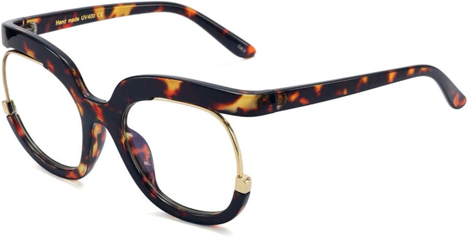 Women's Retro Oversized Square Blue Light Blocking Reading Glasses for Women Men Anti Glare Digital Readers