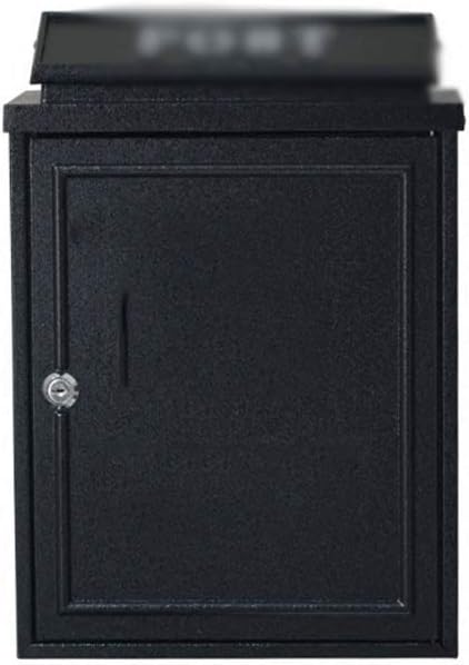 HBJWOV Custom Wall Mount Mailbox Package - House Number and Street Black Personalized in