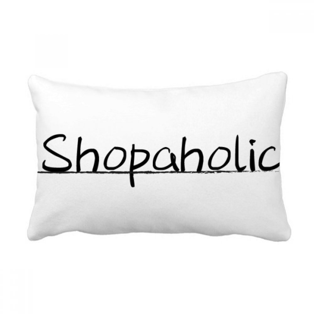 Coussin lombaire Shopaholic élégant, une idée cadeau originale pour canapé et amoureux de mode
