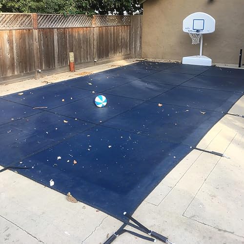 Cubierta de Seguridad Para Piscina Cubiertas De Seguridad Para Piscinas Enterradas De 1x2m/2x4m/3x5m/4,5x6m/4,5x8m/6x10m/6x12m, Cubierta De Red De Malla Resistente Para Piscinas(6X12m/19.7X39.4ft)