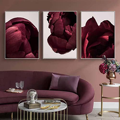 Affiche fleur rouge abstraite pour habiller un mur vide