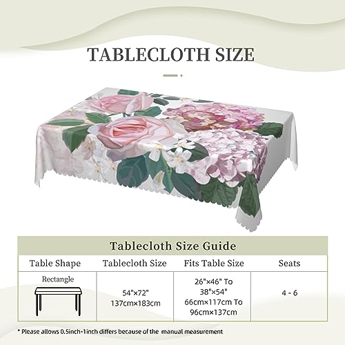 Nappe rectangulaire résistante aux plis et taches 137x183 rose OUSIKA - 7