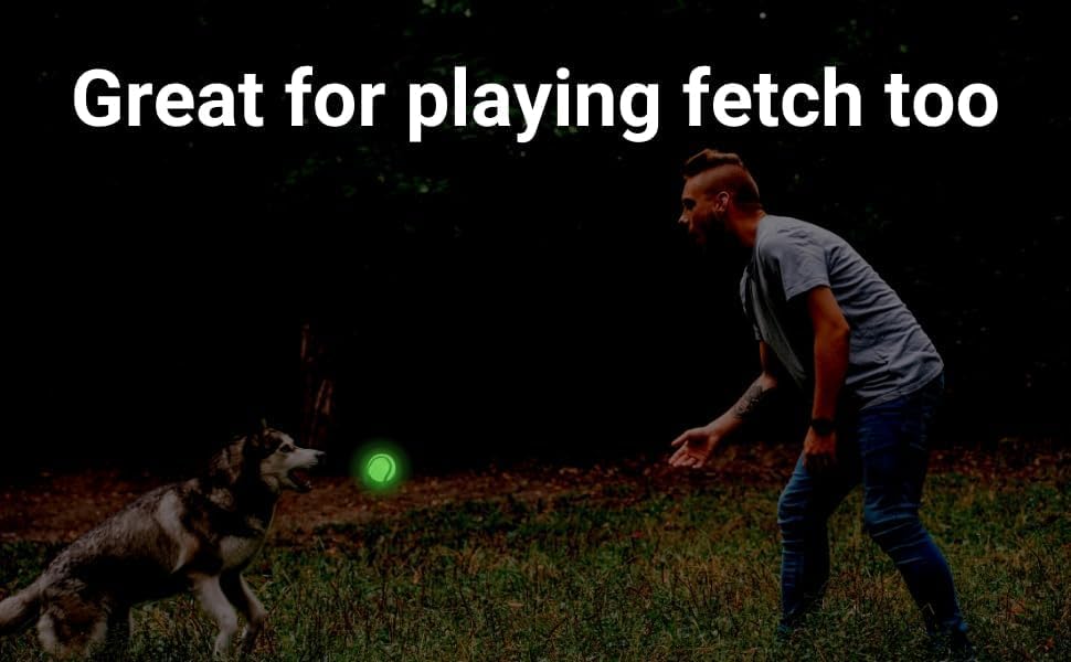 Miniatura 5 de Pelota de tenis que brilla en la oscuridad, pelota de tenis iluminada para perros de tamaño pequeño, paquete de 3