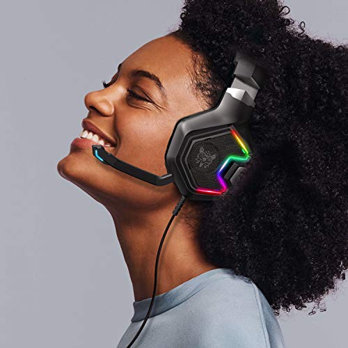 ONIKUMA PS4 Headset -Xbox One Headset Gaming Headset with 7.1 Surround Sound Pro Noise Canceling Gaming Headphones with Mic 