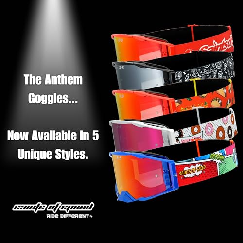 Image of Saints of Speed Anthem Dirt Bike Goggles - Motorcycle Goggles for Motocross, MX, MTB, SXS, Fog & Scratch-Defying, UV Defense