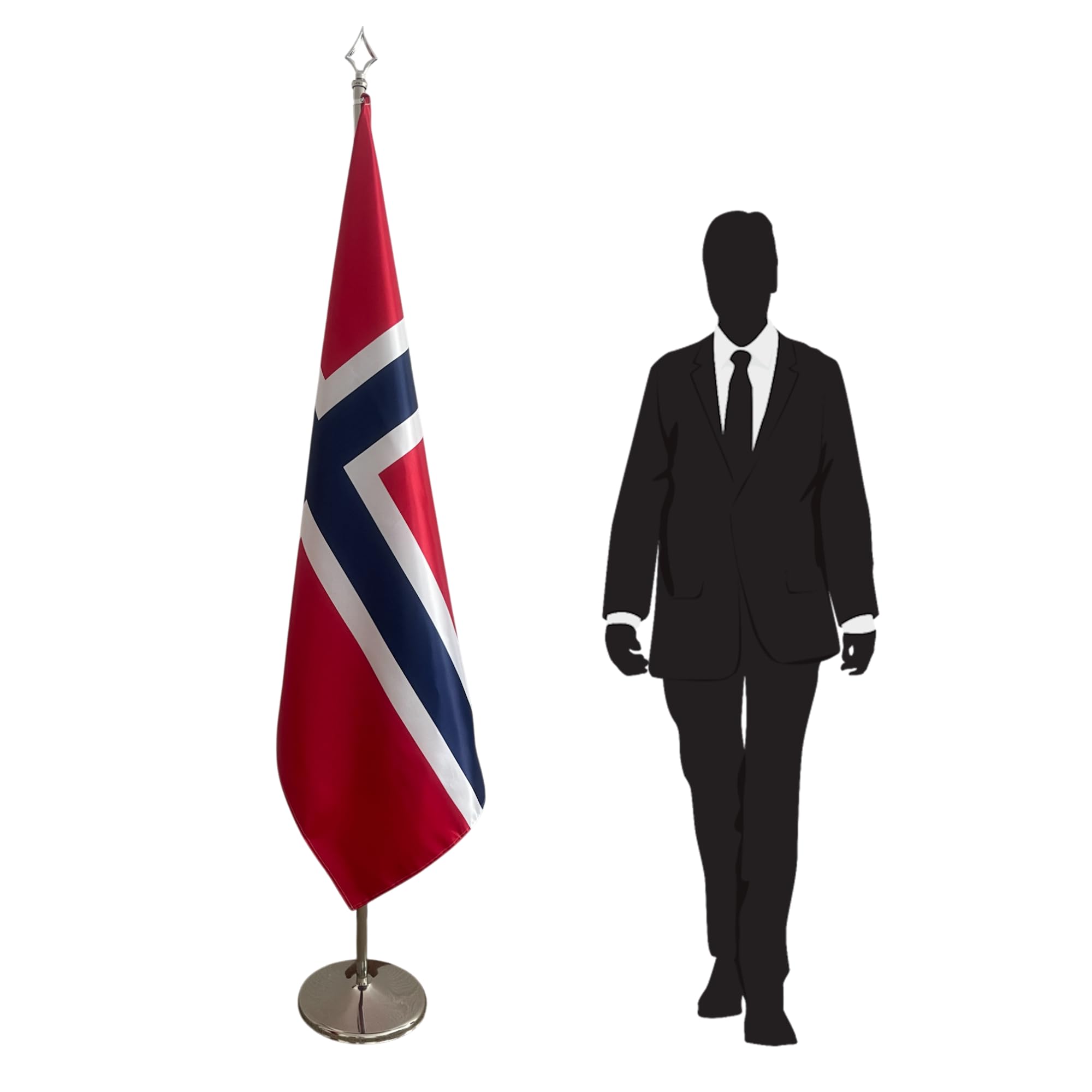 Drapeau norvégien sur pied pour décoration intérieure et réception - 8