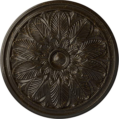 Image of Ekena Millwork CM22BOSHC Bordeaux Ceiling Medallion, Stone Hearth Crackle