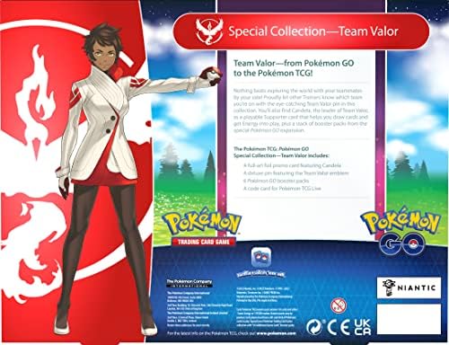 Pokémon TCG: GO Special Collection - Team Valor (1 Foil Promo Card, 1 Deluxe pin & 6 Booster Packs)