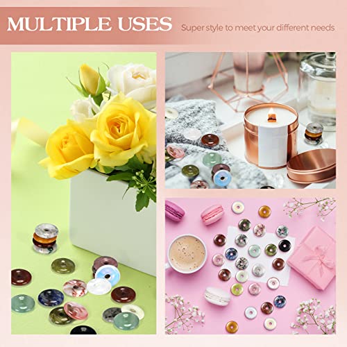 Nuenen lot de 32 pierres de préoccupation en forme de donut de 20 mm en cristal