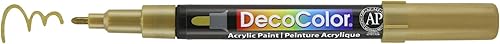 Miniatura 6 de DecoColor - Juego de rotuladores de punta fina (4 unidades), color negro, blanco, dorado y plateado
